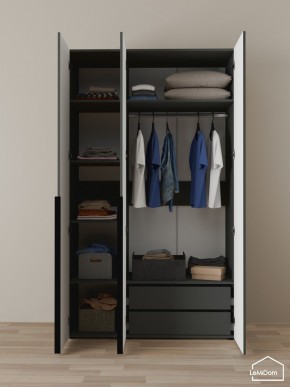 Шкаф Linnea MHR-3-2 2050х1200х510 (Графит-М 11.1.25) в Лысьве - lysva.ok-mebel.com | фото 5