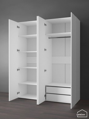 Шкаф Linnea MHR-4PO-2 2050х1600х510 (Белый-М 11.1.2) в Лысьве - lysva.ok-mebel.com | фото 5