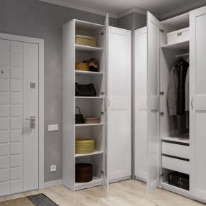Шкаф МАКС однодверный узкий, цвет белый в Лысьве - lysva.ok-mebel.com | фото 4