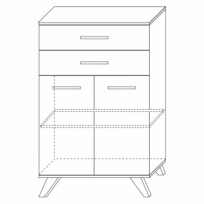 Шкаф низкий Вега Скандинавия в Лысьве - lysva.ok-mebel.com | фото 7