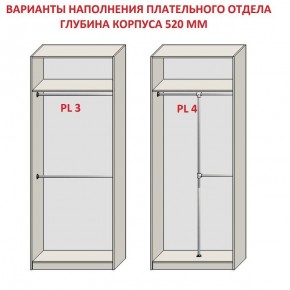Шкаф распашной серия «ЗЕВС» (PL3/С1/PL2) Серый камень/Небраска натуральный в Лысьве - lysva.ok-mebel.com | фото 10
