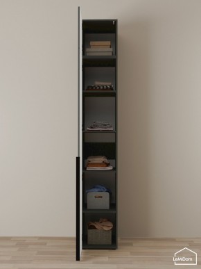 Шкаф с антресолью Linnea MHR-1A-2 2450х400х510 (Графит-М 11.1.25) в Лысьве - lysva.ok-mebel.com | фото 4