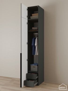 Шкаф с антресолью Linnea MHR-1A-3 2450х400х510 (Графит-М 11.1.25) в Лысьве - lysva.ok-mebel.com | фото 5