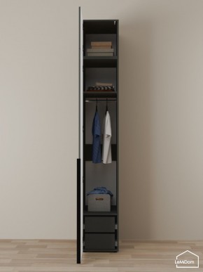 Шкаф с антресолью Linnea MHR-1A-3 2450х400х510 (Графит-М 11.1.25) в Лысьве - lysva.ok-mebel.com | фото 6