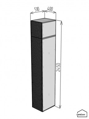 Шкаф с антресолью Linnea MHR-1POA-3 2450х400х510 (Белый-М 11.1.1) в Лысьве - lysva.ok-mebel.com | фото 2