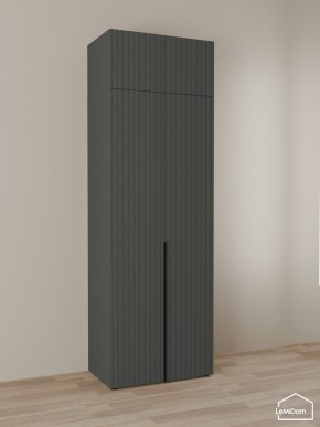 Шкаф с антресолью Linnea MHR-2A-2 2450х800х510 (Графит-М 11.1.25) в Лысьве - lysva.ok-mebel.com | фото