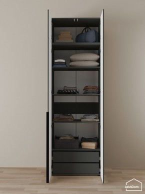 Шкаф с антресолью Linnea MHR-2A-3 2450х800х510 (Графит-М 11.1.25) в Лысьве - lysva.ok-mebel.com | фото 5