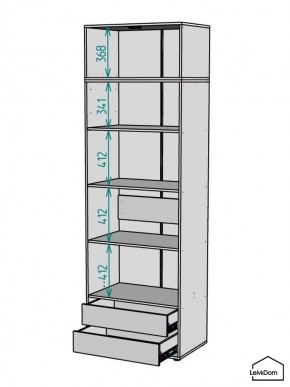 Шкаф с антресолью Linnea MHR-2A-4 2450х800х510 (Белый-М 11.1.1) в Лысьве - lysva.ok-mebel.com | фото 3