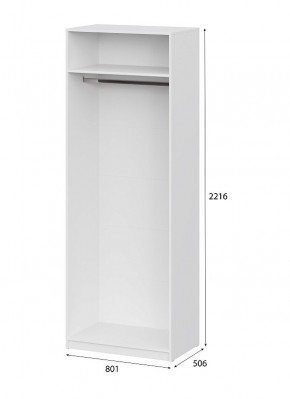 Шкаф ШК-5 (800) Белый текстурный в Лысьве - lysva.ok-mebel.com | фото 4