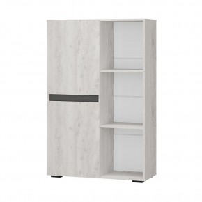 Шкаф стеллаж Мрия ШК-16 (Бетон пайн светлый/Графит) в Лысьве - lysva.ok-mebel.com | фото