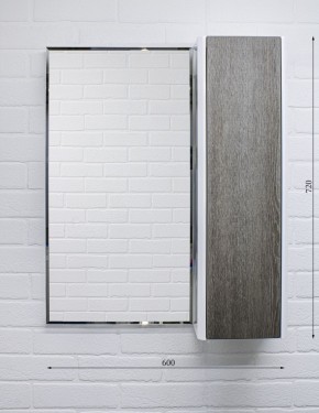 Шкаф-зеркало Uno 60 Дуб серый левый/правый Домино (DU1503HZ) в Лысьве - lysva.ok-mebel.com | фото 7