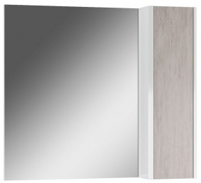 Шкаф-зеркало Uno 80 Дуб серый левый/правый Домино (DU1504HZ) в Лысьве - lysva.ok-mebel.com | фото 1