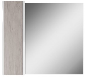 Шкаф-зеркало Uno 80 Дуб серый левый/правый Домино (DU1504HZ) в Лысьве - lysva.ok-mebel.com | фото 2