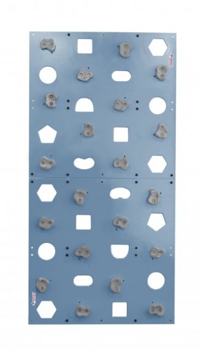Скалодром пристенный (1000*2000) стандарт ЭЛЬБРУС Pastel с отверстиями (20 шт. серых зацепов) цв.голубой в Лысьве - lysva.ok-mebel.com | фото 1