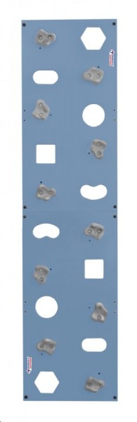 Скалодром пристенный (500*2000) стандарт ЭЛЬБРУС Pastel с отверстиями (10 шт. серых зацепов) цв.голубой в Лысьве - lysva.ok-mebel.com | фото 1