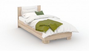 Спальня Аврора Кровать 120 со встроенным основанием под матрас Дуб сонома/Белый в Лысьве - lysva.ok-mebel.com | фото