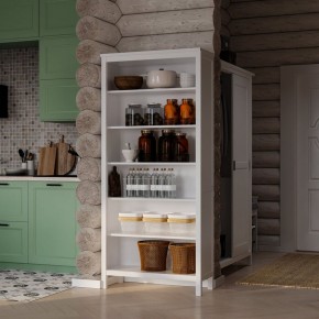 Стеллаж 00 Кантри, массив сосны, цвет белый в Лысьве - lysva.ok-mebel.com | фото 4