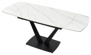 Стол ALATRI 120 MATT WHITE MARBLE SOLID CERAMIC / BLACK, ®DISAUR в Лысьве - lysva.ok-mebel.com | фото 4