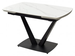 Стол ALATRI 120 MATT WHITE MARBLE SOLID CERAMIC / BLACK, ®DISAUR в Лысьве - lysva.ok-mebel.com | фото 7