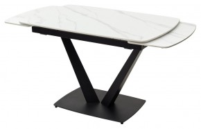 Стол ALATRI 120 MATT WHITE MARBLE SOLID CERAMIC / BLACK, ®DISAUR в Лысьве - lysva.ok-mebel.com | фото 8