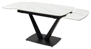 Стол ALATRI 120 MATT WHITE MARBLE SOLID CERAMIC / BLACK, ®DISAUR в Лысьве - lysva.ok-mebel.com | фото 9