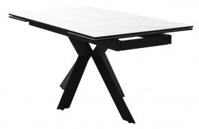 Стол BELLUNO 160 MARBLES KL-99 Белый мрамор матовый, итальянская керамика/ черный каркас, ®DISAUR в Лысьве - lysva.ok-mebel.com | фото 2