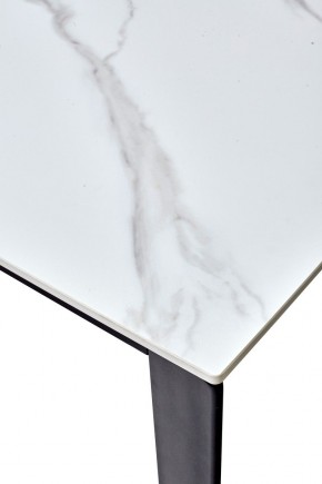 Стол CORNER 120 MATT WHITE MARBLE SOLID CERAMIC / BLACK, ®DISAUR в Лысьве - lysva.ok-mebel.com | фото 3