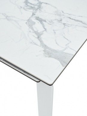 Стол CORNER 120 MATTE STATUARIO Белый мрамор матовый керамика, стекло/ белый каркас, ®DISAUR в Лысьве - lysva.ok-mebel.com | фото 6