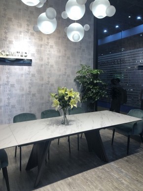 Стол IVAR 180 MARBLES KL-99 Белый мрамор, итальянская керамика, ®DISAUR в Лысьве - lysva.ok-mebel.com | фото 3