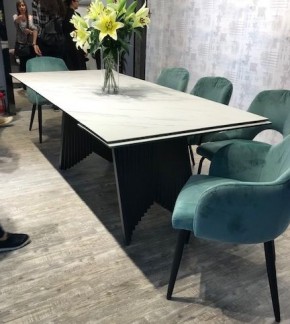 Стол IVAR 180 MARBLES KL-99 Белый мрамор, итальянская керамика, ®DISAUR в Лысьве - lysva.ok-mebel.com | фото 6