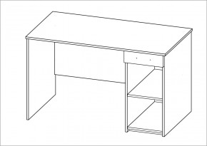 Стол КАСТОР письменный с одной тумбой и одним ящиком, цвет Дуб Венге в Лысьве - lysva.ok-mebel.com | фото 3