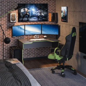 Стол компьютерный ВАРДИГ K1 120x82, антрацит/лайм в Лысьве - lysva.ok-mebel.com | фото 4