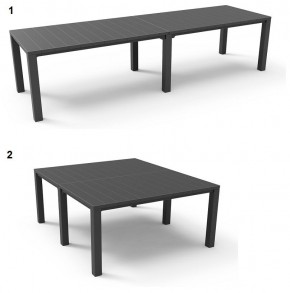 Стол раскладной Джули (Julie Double table 2 configurations) Графит в Лысьве - lysva.ok-mebel.com | фото