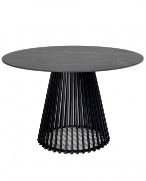 Стол TERNI 120 MATT BLACK MARBLE SOLID CERAMIC Черный мрамор матовый, керамика /Черн.каркас, ®DISAUR в Лысьве - lysva.ok-mebel.com | фото 3