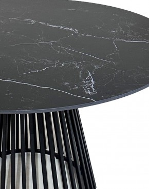 Стол TERNI 120 MATT BLACK MARBLE SOLID CERAMIC Черный мрамор матовый, керамика /Черн.каркас, ®DISAUR в Лысьве - lysva.ok-mebel.com | фото 4