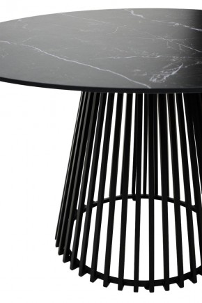 Стол TERNI 120 MATT BLACK MARBLE SOLID CERAMIC Черный мрамор матовый, керамика /Черн.каркас, ®DISAUR в Лысьве - lysva.ok-mebel.com | фото 5