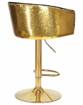 Стул барный DOBRIN DARCY GOLD SHINY, черный велюр с золотыми пайетками в Лысьве - lysva.ok-mebel.com | фото 4