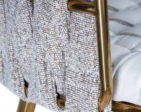 Стул барный DOBRIN EMMA GOLD, белый PU (T-01), белая ткань (F-49) в Лысьве - lysva.ok-mebel.com | фото 7