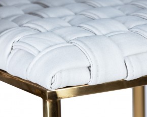 Стул барный DOBRIN EMMA GOLD, белый PU (T-01), белая ткань (F-49) в Лысьве - lysva.ok-mebel.com | фото 8
