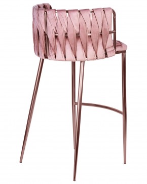 Стул барный DOBRIN EMMA ROSE GOLD, розовый велюр (VF-10) в Лысьве - lysva.ok-mebel.com | фото 4