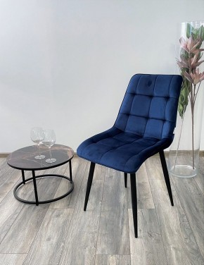 Стул CHIC BLUVEL-86 NAVY BLUE / черный каркас М-City в Лысьве - lysva.ok-mebel.com | фото 3