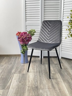 Стул DUKE BLUVEL-14 GREY, велюр / черный каркас М-City в Лысьве - lysva.ok-mebel.com | фото 4