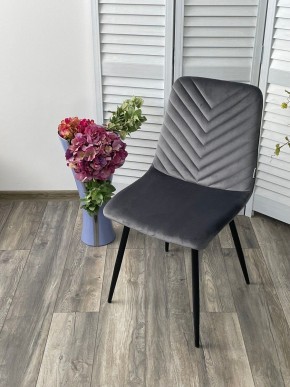 Стул DUKE BLUVEL-14 GREY, велюр / черный каркас М-City в Лысьве - lysva.ok-mebel.com | фото 5