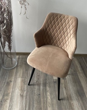 Стул HERMAN 360 град. БЕЖЕВЫЙ #5, велюр / черный каркас М-City в Лысьве - lysva.ok-mebel.com | фото 2