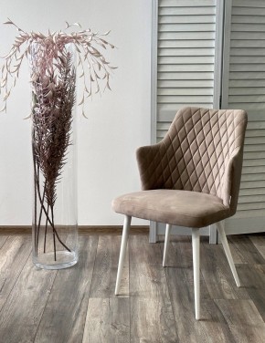 Стул HERMAN 360 град. ЛАТТЕ #25, велюр / белый каркас М-City в Лысьве - lysva.ok-mebel.com | фото 2