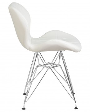 Стул обеденный DOBRIN BUTTERFLY CHROME, ножки хром, цвет белый в Лысьве - lysva.ok-mebel.com | фото 3