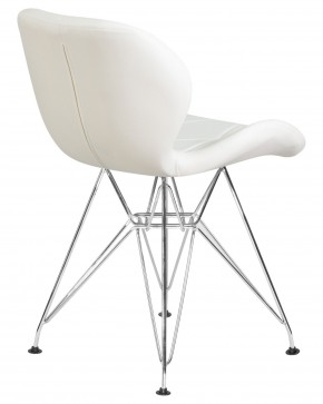 Стул обеденный DOBRIN BUTTERFLY CHROME, ножки хром, цвет белый в Лысьве - lysva.ok-mebel.com | фото 4