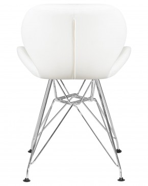 Стул обеденный DOBRIN BUTTERFLY CHROME, ножки хром, цвет белый в Лысьве - lysva.ok-mebel.com | фото 5