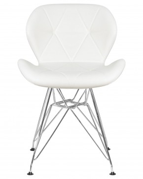 Стул обеденный DOBRIN BUTTERFLY CHROME, ножки хром, цвет белый в Лысьве - lysva.ok-mebel.com | фото 6