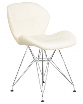 Стул обеденный DOBRIN BUTTERFLY CHROME, ножки хром, цвет кремовый в Лысьве - lysva.ok-mebel.com | фото 2